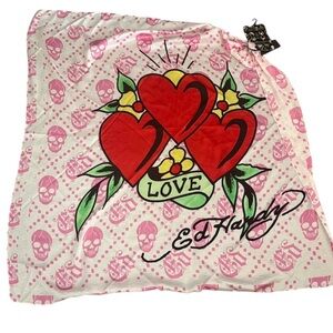 🆕Ed Hardy Born Free Multi-purpose Satin Scarf in
"Love Prints 43X43🆕